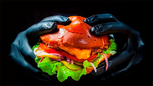 Burger in hands